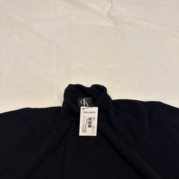 Calvin Klein Women’s Black Ribbed Turtleneck Sweater Size XL NWT $158 PNX621QM - Picture 6 of 9